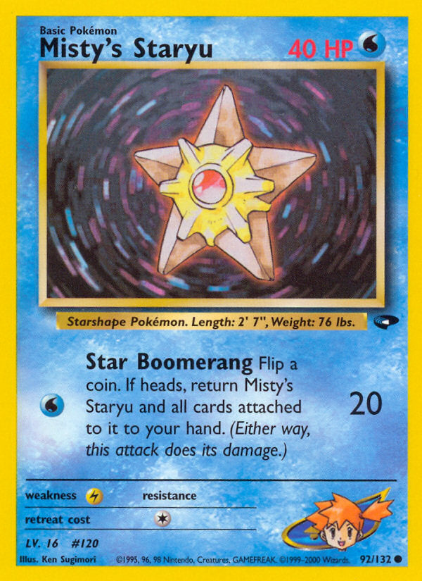 Gym Challenge Misty's Staryu #92/132 unlimited